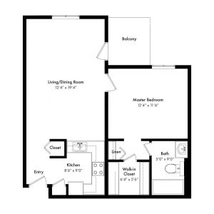 One Bedroom - 650 square feet